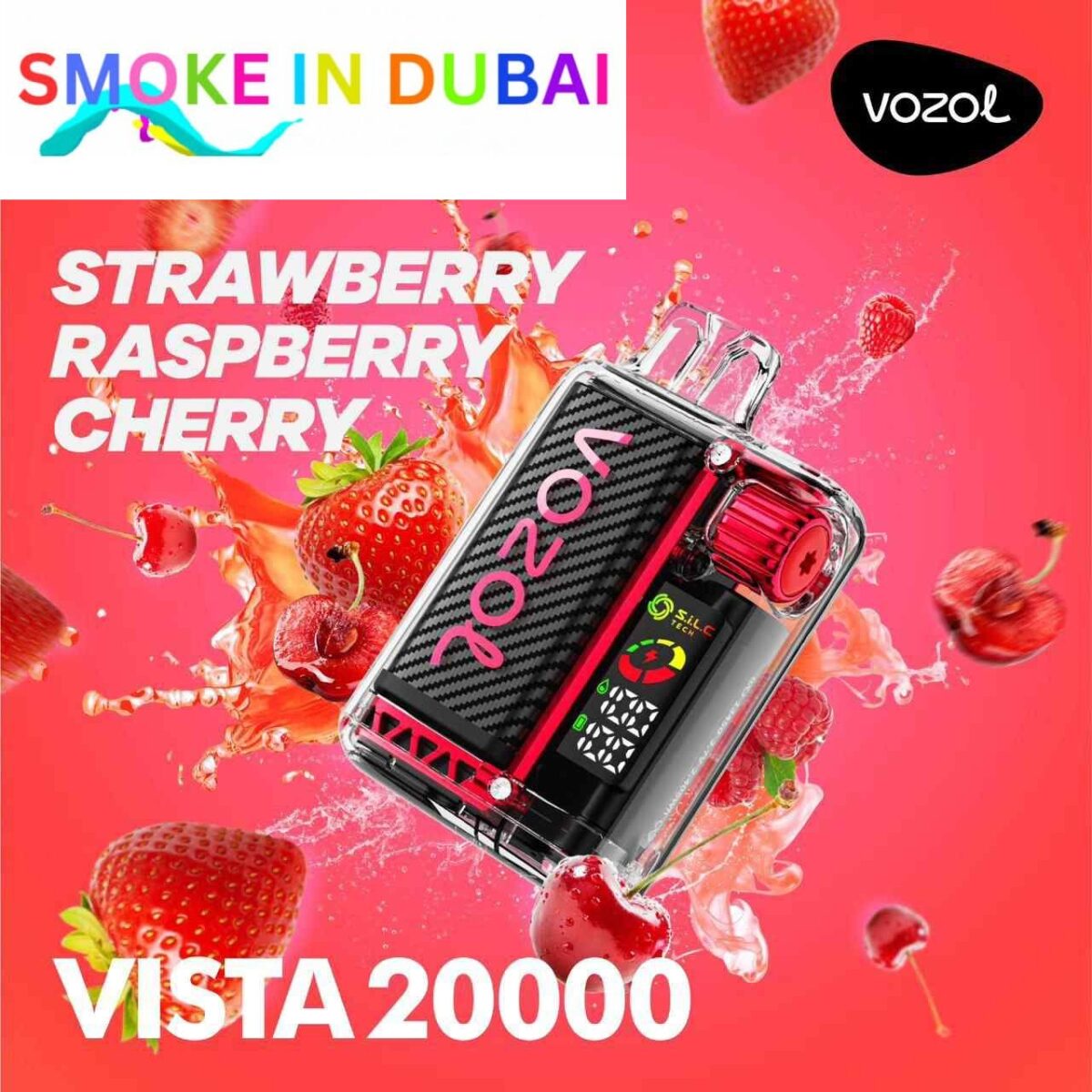 smokeindubai STRAWBERRY RASPBERRY CHERRY vozol vista 20000 price in dubai