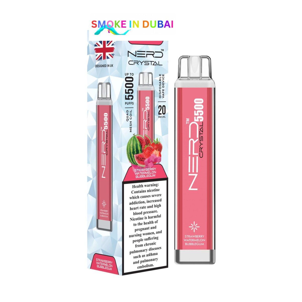 NERD Crystal Disposable vape 5500 Puffs in Dubai, UAE