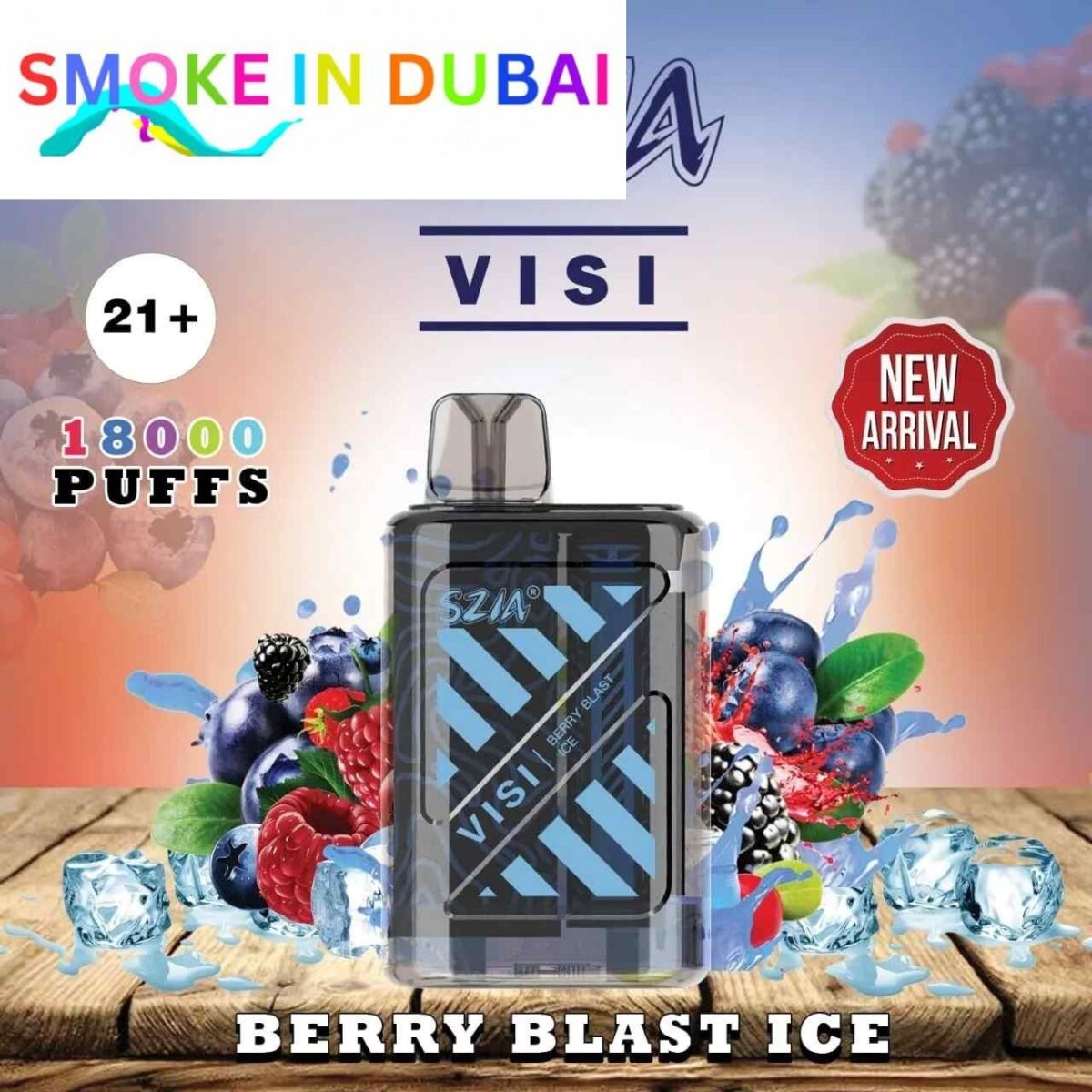 smokeindubai SZIA Visi 18000 Puffs Price in Dubai BERRY BLAST ICE 3