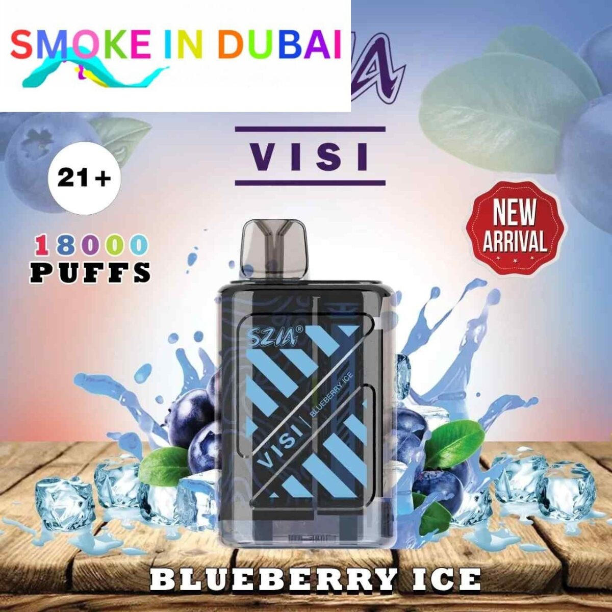smokeindubai SZIA Visi 18000 Puffs Price in Dubai BLUEBERRY ICE 3