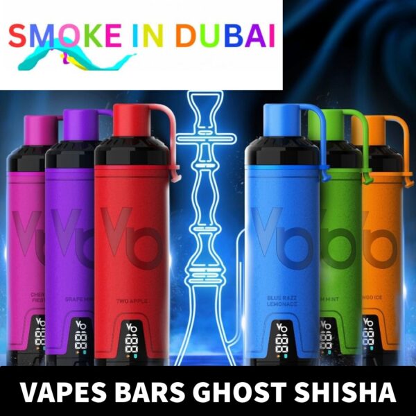 VAPES BARS Ghost Shisha 15000 Puffs 5MG Nicotine Disposable Vape in Dubai