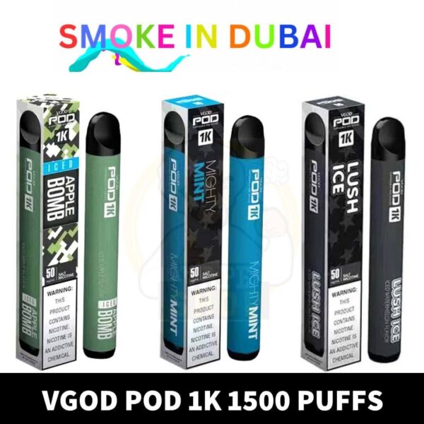 Vgod Pod 1k 1500 Puffs Disposable Vape In UAE