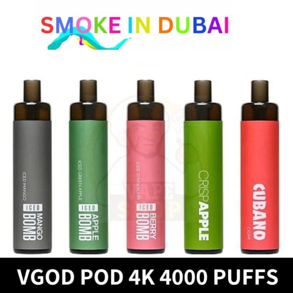 Vgod Pod 4k 4000 Puffs 20MG & 50MG Disposable Vape In UAE