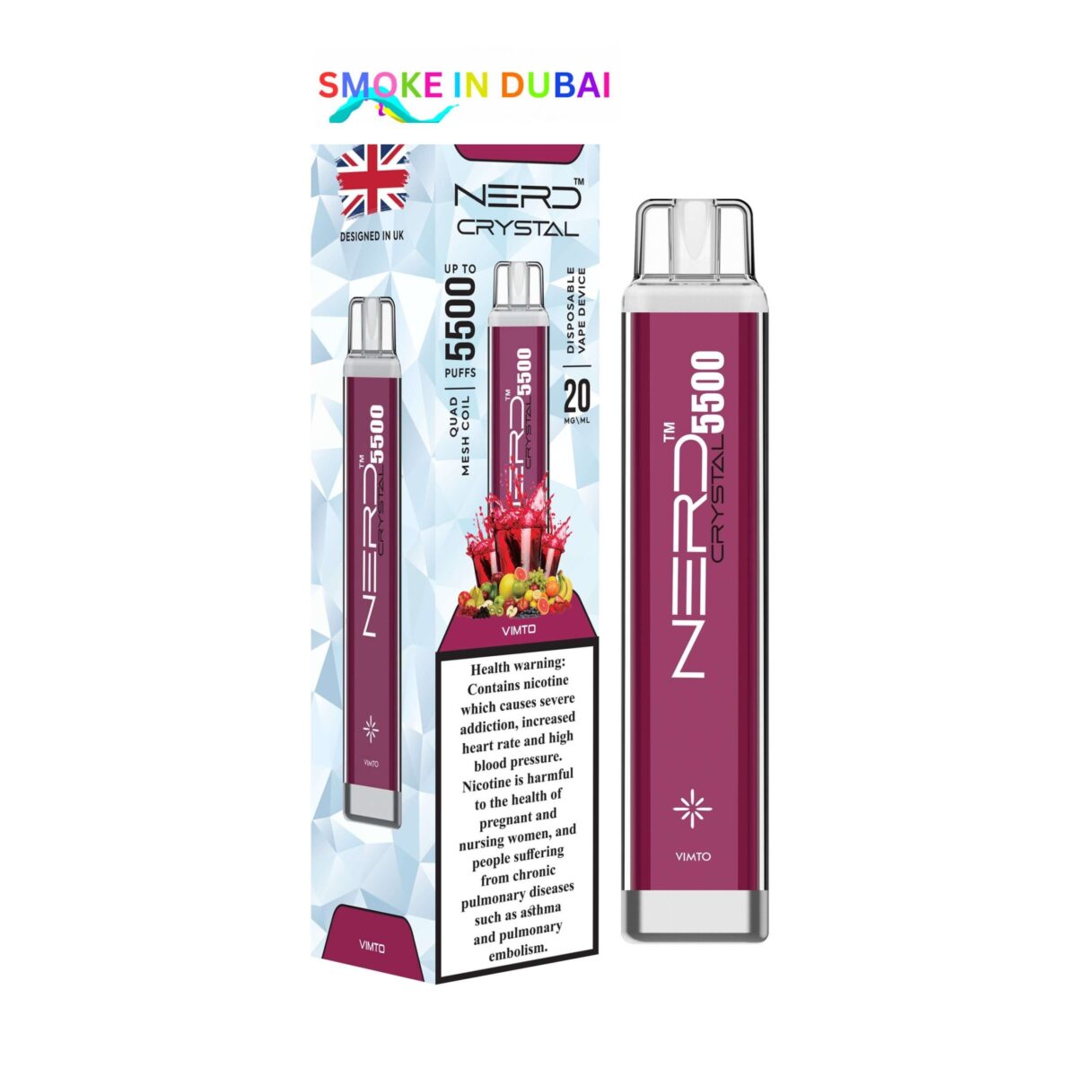 NERD Crystal Disposable vape 5500 Puffs in Dubai, UAE