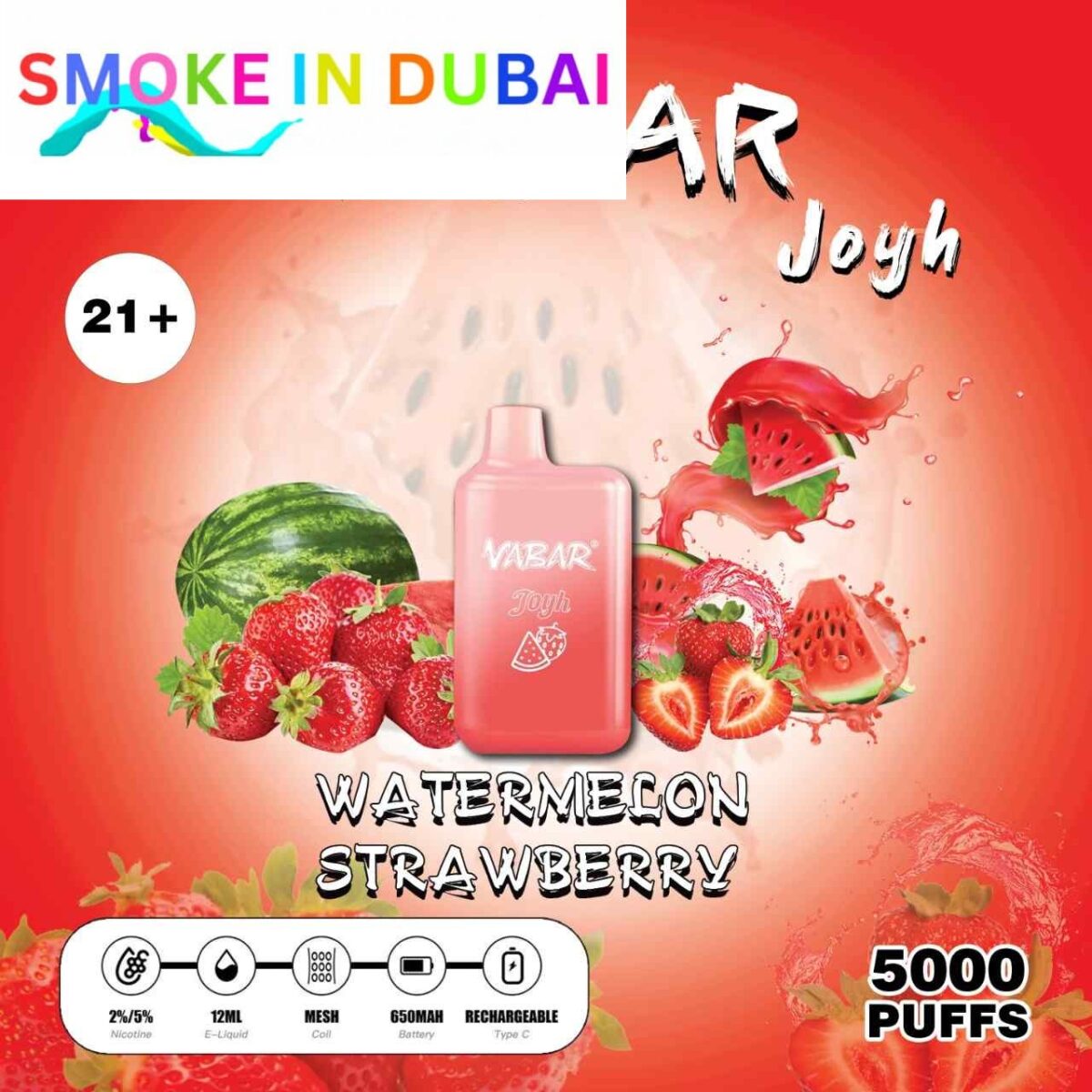smokeindubai Vabar Joyh Disposable 5000 Puffs 2 5 in UAE from our vape shop in Dubai. VABAR Joyh 5000 Puffs Disposable