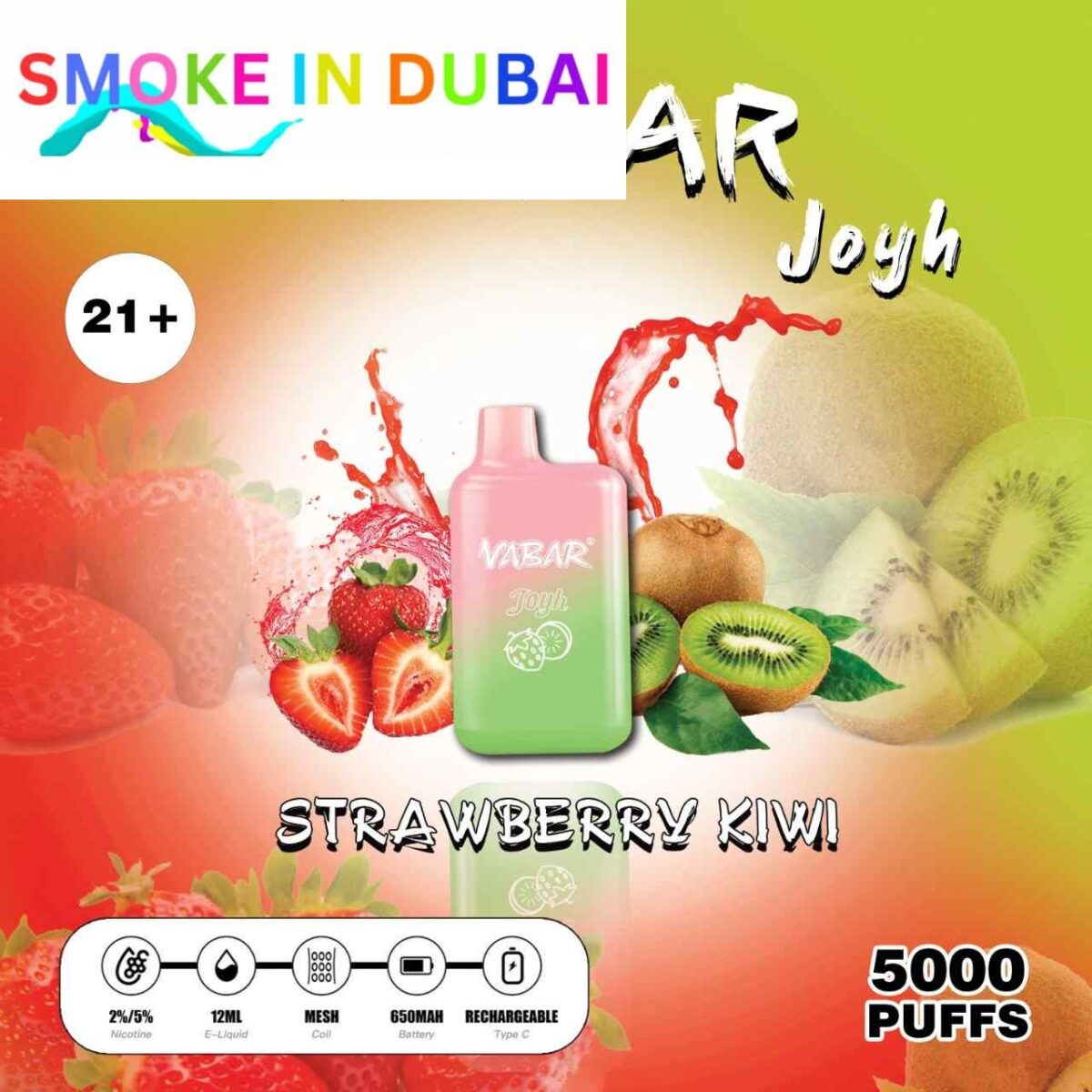 smokeindubai Vabar Joyh Disposable 5000 Puffs 2 5 in UAE from our vape shop in Dubai. VABAR Joyh 5000 Puffs Disposable Vape