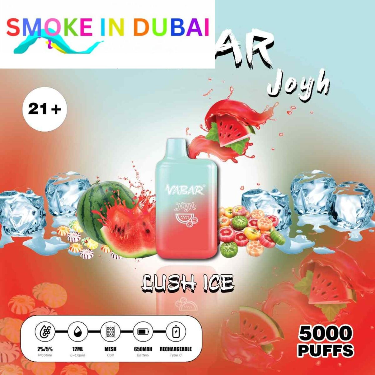 smokeindubai Vabar Joyh Disposable 5000 Puffs 2 5 in UAE from our vape shop in UAE