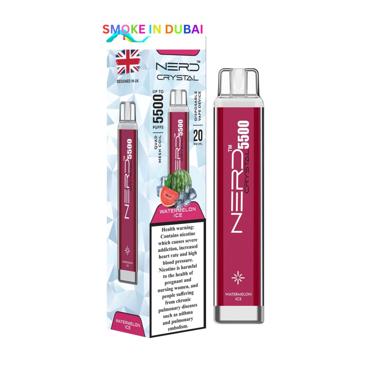 NERD Crystal Disposable vape 5500 Puffs in Dubai, UAE
