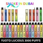 Youto Lucious 3000 puffs Disposable Vape in vape shop uae